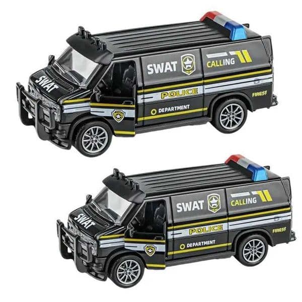 Mini 132 Alloy Miniature Diecast Rescue Vehicle for Kid Boy Pull Back Model Metal Fire Truck Ambulance Police SWAT Toy Car Gift W250913