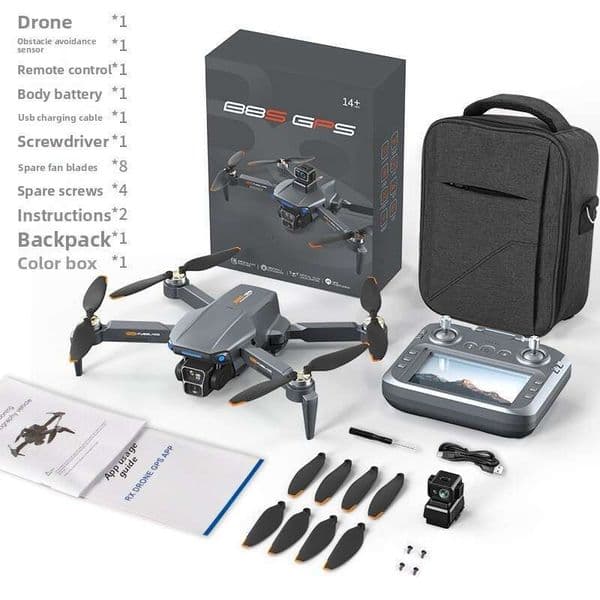 Drone Screen HD Aerial Photography Quadcopter GPS Obstacle Avoidance Remote Control Aircraft Toy GPS positioning 2 battery