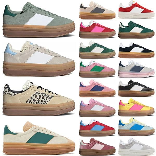 JoggWalkBold Platform Designer Casual Shoes Cream Collegiate Green Pink Gum White Blk Womens Sports Trainers Suede Leather Plate-forme Sneakers 36-42 J251121