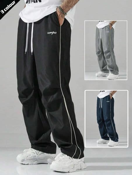 Mens Striped Three Color Casual Pants with Pockets Suitable for Sports Fitness and 250910BJ