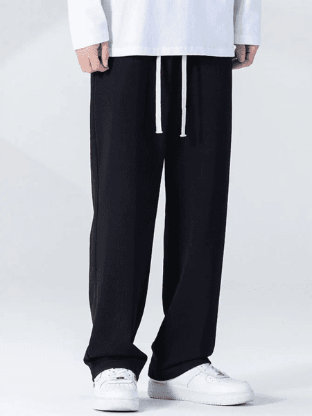 Men's Pants Spring And Autumn Straight Leg Sports For Men Loose Fluffy Wei Wide Legs Casual Versatile