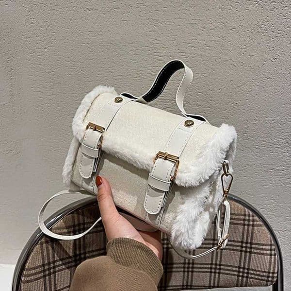 2025 autumn and winter new cute girl plush bag fashionable and versatile oneshoulder crossbody bag handheld mini bag Z250915
