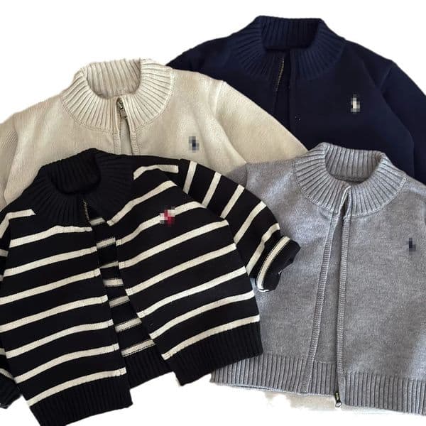 2026 New POLO Designer Boys Girls Cardigan Kids Sweaters Baby Jackets Kid Sports Clothing Size 90Cm-140Cm