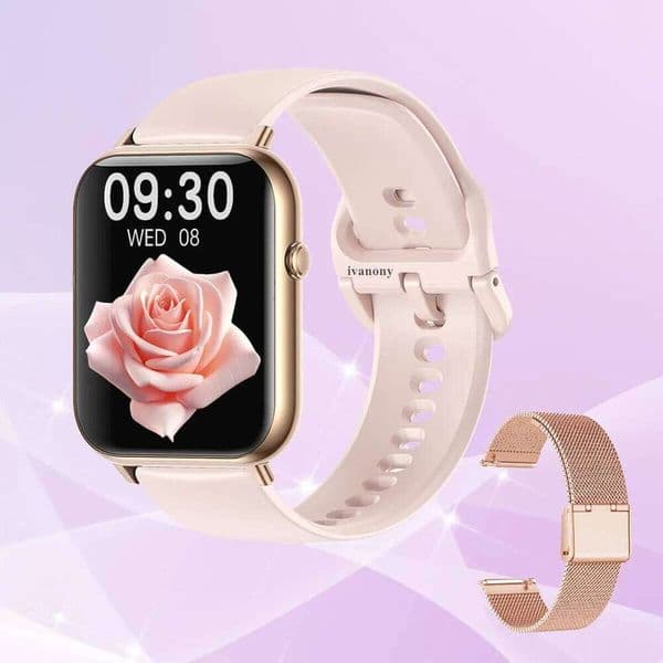 Fashion Smart Women Inch HD Screen Custom Watch Face Bluetooth Call Fiess Tracker Sports Smartwatches For Android IOS