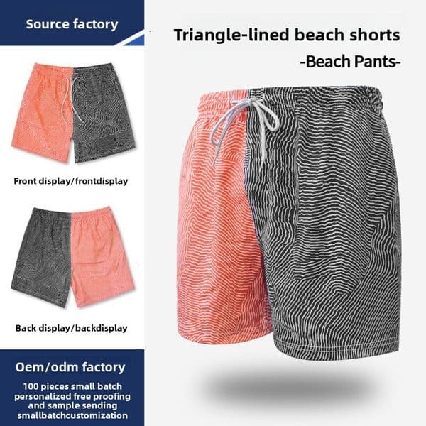 Summer Men's Beach Thin Casual Quick-Dry Water-Resistant Outdoor Wear Five-Point Shorts Hot Sale