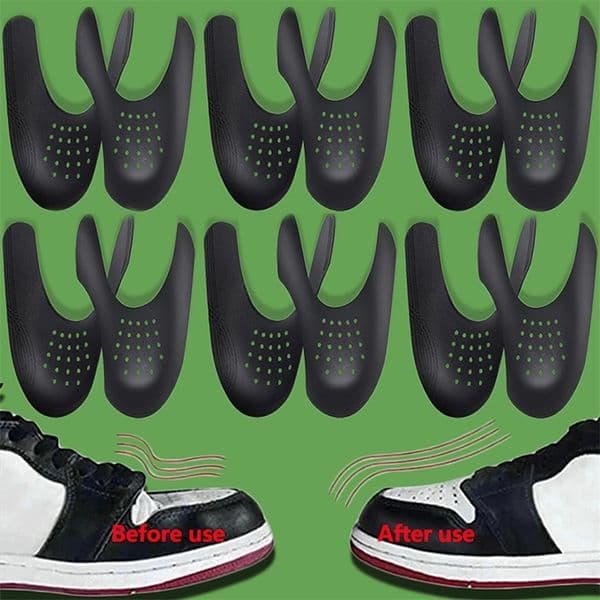 6 Pairs Creases Protector Sneaker Anti Crease Guard Insert Basketball Shoes Head Stretcher Sport Crease Protector Keeping Shaper250915wwBJ
