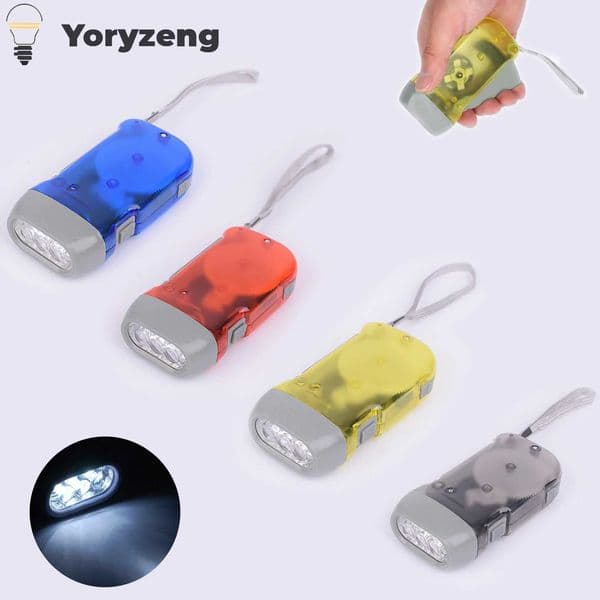 Portable Hand Pressing LED Night Flashlight SelfPowered Dynamo Crank Power Wind Up Manual Power Generation For Camping Riding W250915