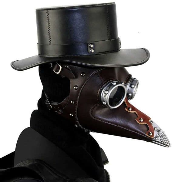 Steampunk Plague Doctor Hat Halloween Gothic Unisex Costume Accessory Feather Victorian Cosplay Party Cap W250915