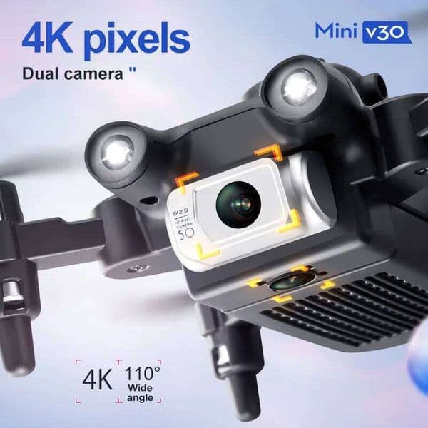 4Drc New V30 Mini Drone With Camera HD 4K 1080P FPV RC Drones Profesional Five-Sided Obstacle Avoidance Helicopter Dron Toy Gift