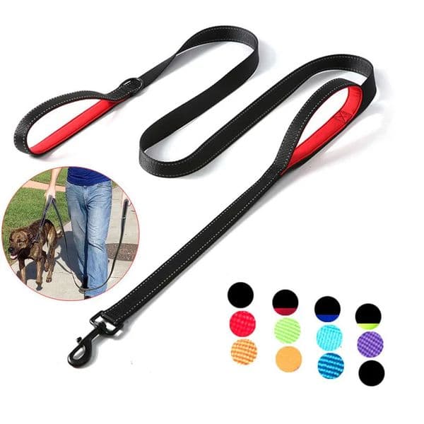121518m Two Handle Heavy Duty Double Handle Nylon Dog Leash For Training Control Guard Rope Walking Cats Dogs Harness Lead 250909