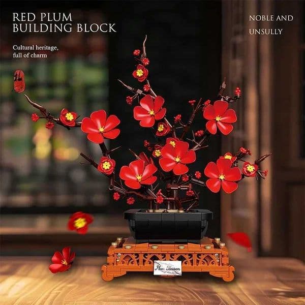669PCS Plum Blossom Bonsai Building Blocks Flower Potted Model Bricks Desktop Ornaments DIY Toys For Children Holiday Gifts Z250915