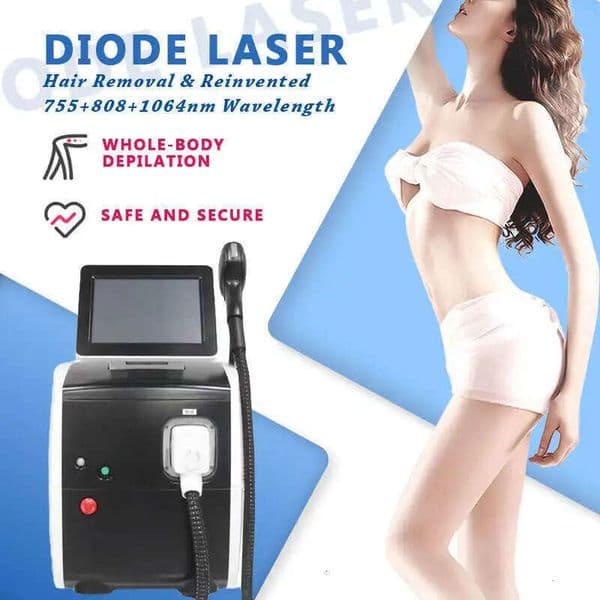Hot Portable 3 Wavelength 755 808 1064 Epilator Laser 808Nm Diode Laser Painless Hair Removal Skin Rejuvenation Machine Device