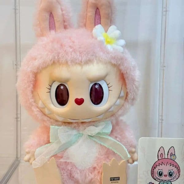 38Cm Mokoko Close To Sweet Labubu PVC Vinyl Plush Doll Stuffed Creative Animal Theme Mystery Children's Cute Gift Blind Toy Box