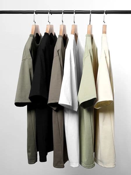 260GSM Summer T Shirt Men Korean Fashion Short Sleeve Loose Basic Tshirts Solid Tops Oversized Tee Unisex 250915BJ