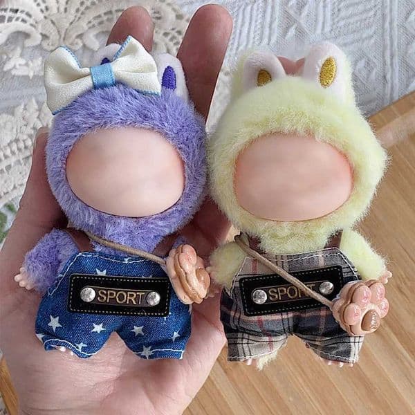 For 40 Ropa Labubbu Clothes Designer Overalls With Accessories Mini 10cm Doll Replacement Outfit Love Clothing Luxury Decor Z250915