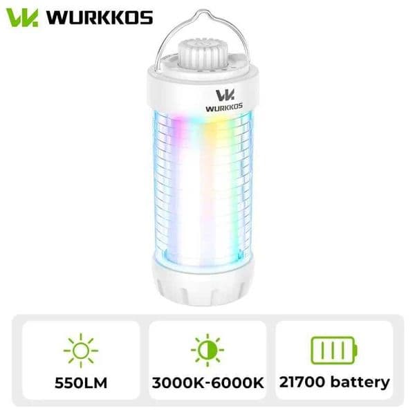 Wurkkos CL01 Camping Lantern 550LM Rechargeable LED Flashlight Waterproof EDC Work Light RGB Torch Power Bank Mini Magnetic Lamp W250915