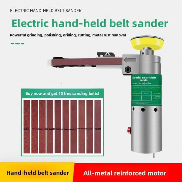 Electric Mini Type 10 Multifunctional Handheld Belt Sander Grinding hine