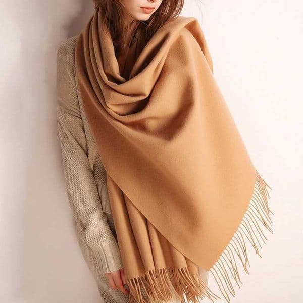 High Quality Cashmere Scarves Women 2024 New Winter Thicken Warm Soft Shawls Wraps Solid Female Wool Long Tassel Scarf Z250916