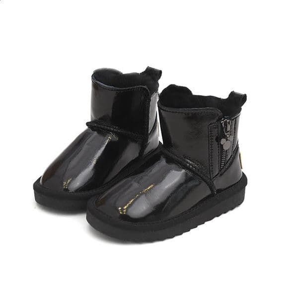 Childrens Waterproof Snow Boots Edition Childrens Shoes Boys Thick Warm Cotton Boots Genuine Leather Snow Cotton Girls 250916BJ