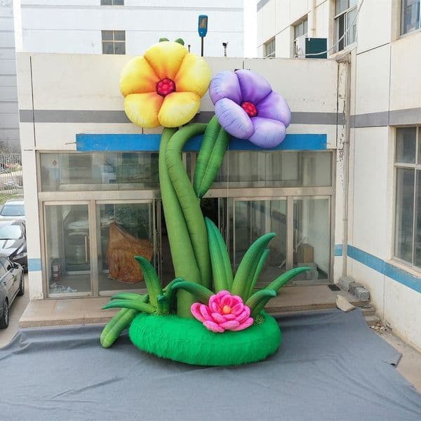 6m height (20ft) Outdoor Christmas Inflatable Flowers With Blower For Nightclub Christmas Stage Event Decor Christmas Decoration