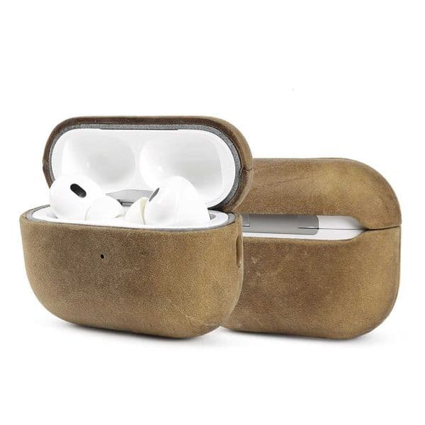 Vintage Crazy Horse Leather Case For Airpods Pro 2 Cases airpods4 3 Wireless etooth Headphone Earphone Box Protective CoverXJ250916