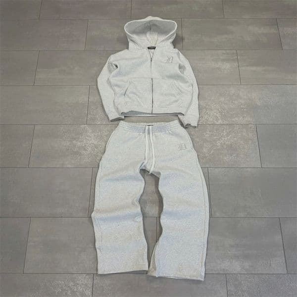 ed retro pattern zipper hoodie Y2K men clothing Harajuku women casual sweatpants couple suit tracksuit 250915BJ