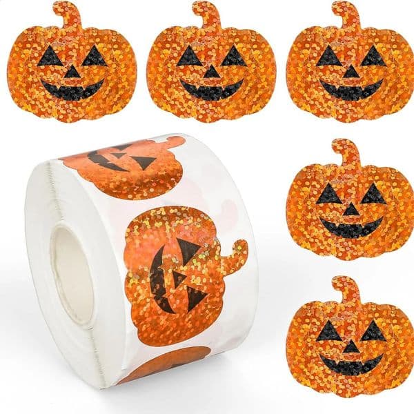 100500pcs Cute Pumpkin Halloween Stickers Party Halloween Gift Wrapping Label Scrapbook Cartoon Rewards Stationery Stickers 250916BJ