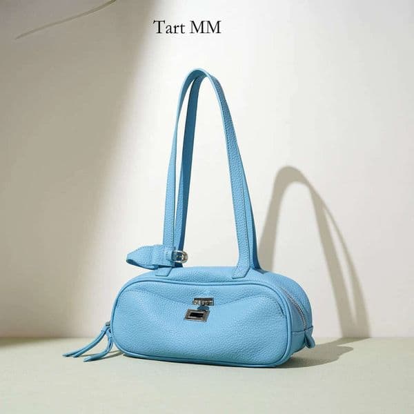 luxury bag Women's Armpit Shoulder Bag All-Match Ice Blue Pink Color Head Layer Cowhide Leather Long-Handle Tote Soft Calfskin bags