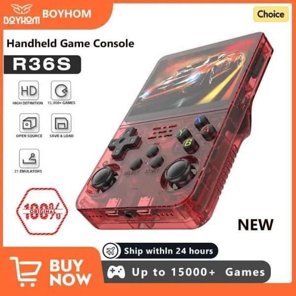 New R36S Retro Handheld Game Console Linux System 3.5-inch IPS Sn Portable Pocket Video Player 64GB 128GB Gaming Childrens Gift Y241107