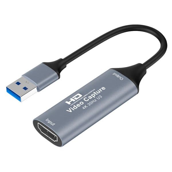 4K USB3.0 Video Capture Card 1080P Live Recording Video Recording Card for Computer Live Streaming Broadcast and Meeting Record