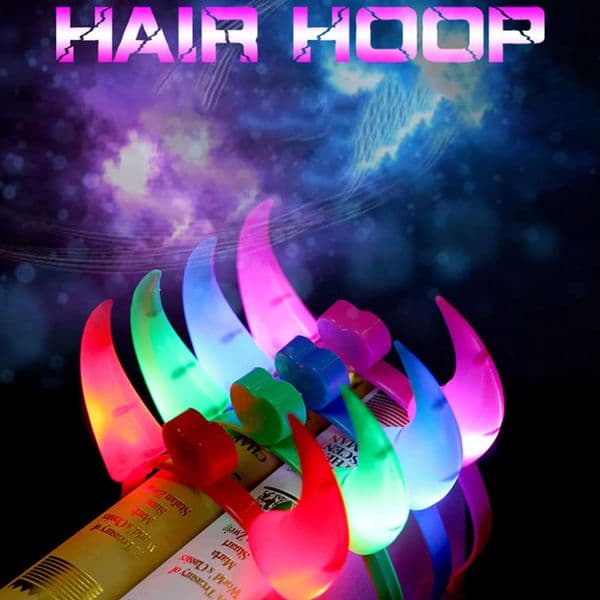 Halloween Glow Horn Devil Costume Headband Light Up Led Hair Accessories For Women Party Cosplay Costume 250917BJ