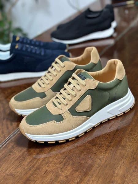 Luxury Casual Shoes Downtown Delave Men Sneakers Italy Hot Popular Low Tops Lace-Up Cloth And Calfskin Splicing Designer Casuals Tennis Athletic Shoes Box EU 38-46