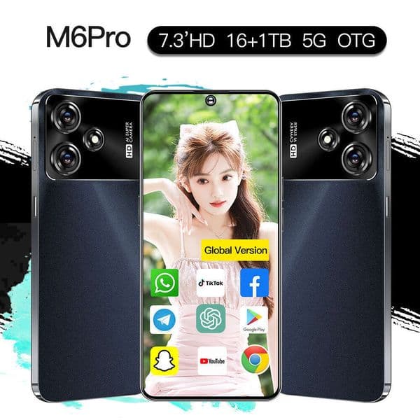 2025 New Original M6 Pro Ultra Intelligent 5G Dual Card Dual Standby Android System 16GB+1TB Global Version 8000mAh Battery