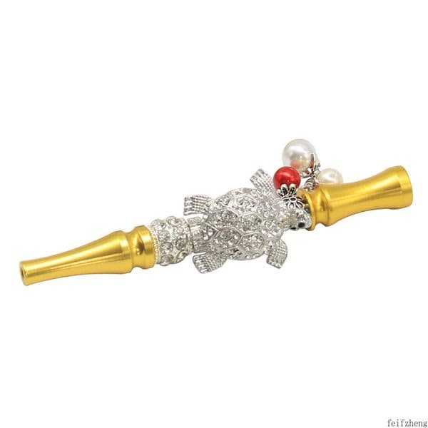 Handmade Metal Hookah Mouthpiece Mouth Tips Arab Shisha Filter Animal Spider Skull Turtle Owl Mouth piece Inlaid Jewelry Diamond Smoking DHL