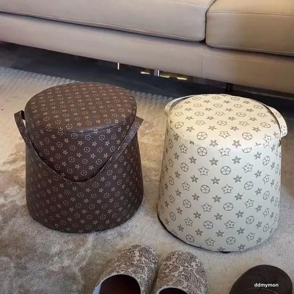 Internet Celebrity Style Houndstooth Small Light Handheld Home Living Room Solid Wood Modern Simple Adult Changing Stool 250721 dmyMon