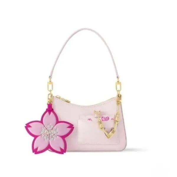 Designer Bag Luxury Leather Shoulder Bag Women's Denim Handbag Classic Print Underarm Bag Vintage Square Bag Sakura Pattern