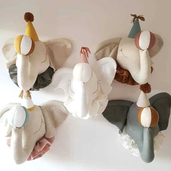 Able Elephant Head Wall Decoration animals head Plush toy Perfect for Childrens Rooms and PhotoshootsXJ250916