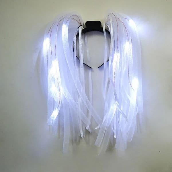white LED Light Up Flashing Party Rave Noodle Bridal Headband Rave Costume Dress Up for bachelorette party 250917BJ