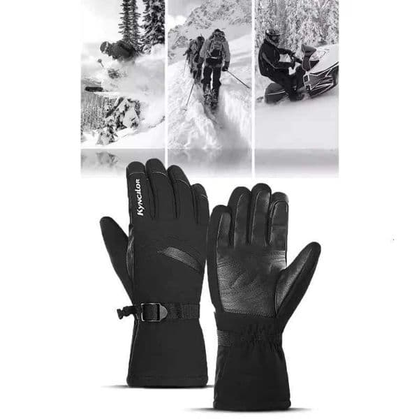 A0081 Winter Warm Motorcycle Riding Gloves Touch Screen Windproof Ski Gloves for Cycling Driving Running Outdoor Sports Black Z250917