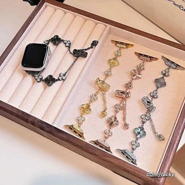 Sparkling Dia Set Chain Compatible With Iwatch 38Mm 40Mm 41Mm 42Mm 44Mm 45Mm 49Mm Fashion Strap Y250714 ddmyLucky