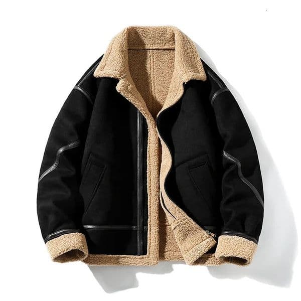 Fleece Cashmere Outwear Parka Casual Jacket Fashion parkas Men Clothing Lamb wool Parka Male Casual Jacket Windbreaker 250917