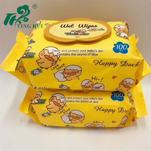 TINGHUI Cloud Cover Series Hand and Mouth Wet Wipes Pack Thickened Large Size 100 Sheets