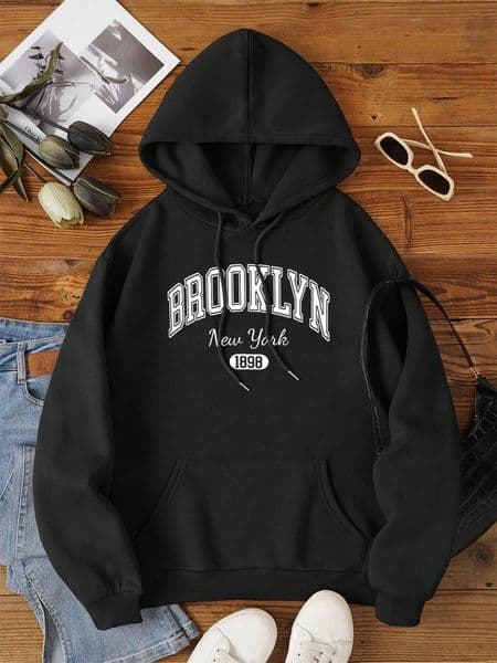 Brooklyn York 1898 City Letter Men Women Sweatshirt Fashion Crewneck Hoodies Autumn Hip Hop Clothing Casual Couple Hoody 250918BJ