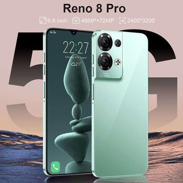 Smartphone Reno 8 Pro Ultra 6.8 inch Full Touch 5G Telephone 8+256GB cell phones unlock English Mobile Phone HD Display Face Recognition S24 Ultra