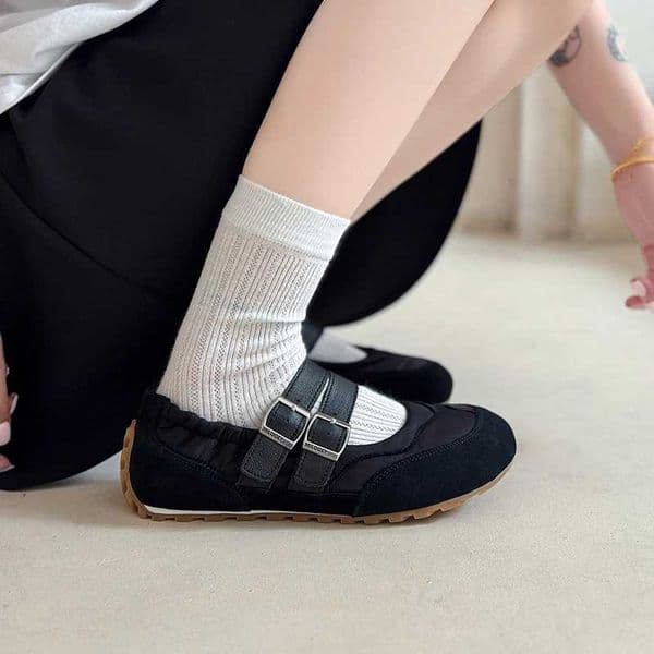 2025 Autumn New Ballet Sports Mary Jane Retro Shoes for Women Design Sense Single Shoes for Women W250918