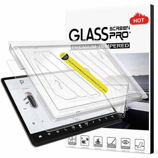 For Tesla Model 3 Highland 2024 Y Juniper 2025 Center Screen Protector, HD Tempered Glass , Anti-Glare, Anti-Fingerprint, Bubble-Free Installation