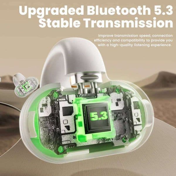 TWS Clip-On Earphones Bluetooth 5.3 True Wireless Touch Control Headphones 3D Hifi Sport Headset Long Standby Earbuds