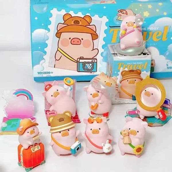 Authentic Lulu Pig Travel Serie Blind Box Canned Pig Handmade Cute Girl Birthday Christmas Gift Doll Desktop Decoration Ornament J250918