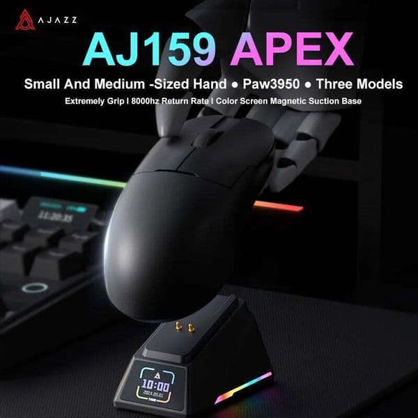 Wireless Gamer With RGB Magnetic Charging Base Lightweight 59P Gaming Mouse For PC Laptop