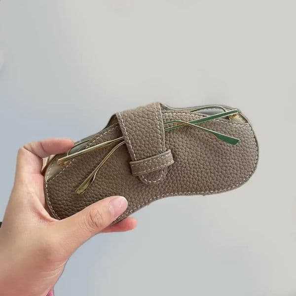 Glasses Case Women Leather Soft Bag Fashion Portable Sunglasses Box Accessories Eyeglasses 250918BJ